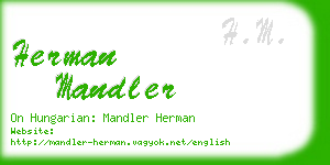 herman mandler business card